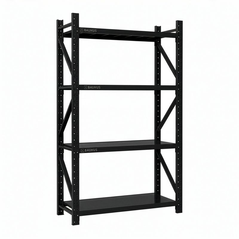 Regał modułowy Bauhus startowy 250x150x60 Czarny 1 szt.