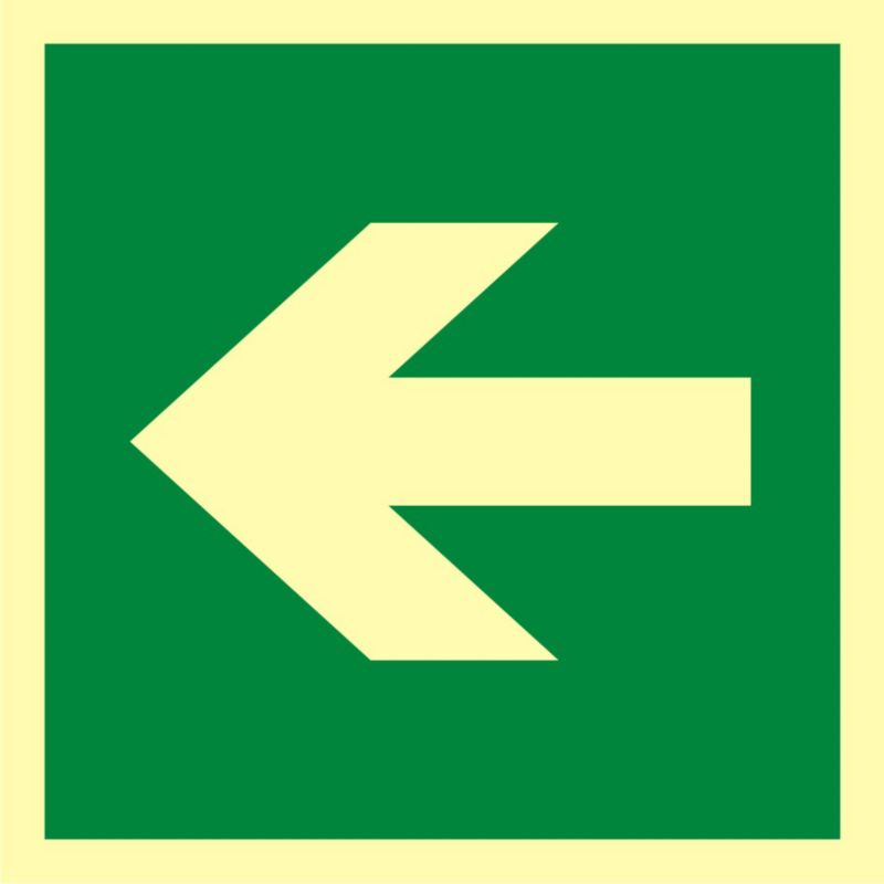 Znak Kierunek drogi ewakuacyjnej 15 x 15 cm