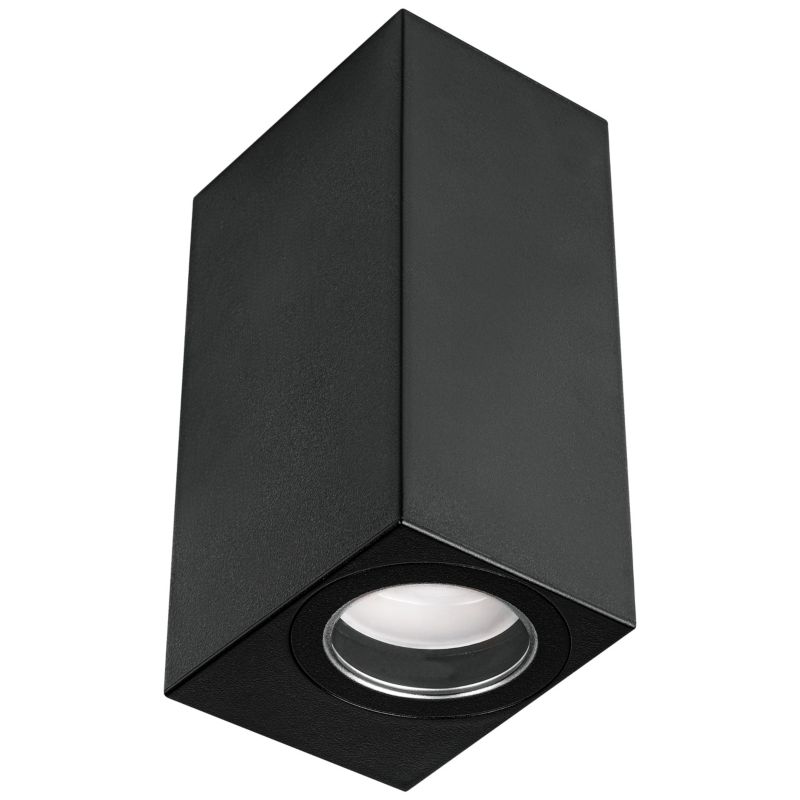 Kinkiet oprawa architektoniczna LED MasterLED Lida GU10 15cm IP44 IK08 60st czarna duo 1 szt.