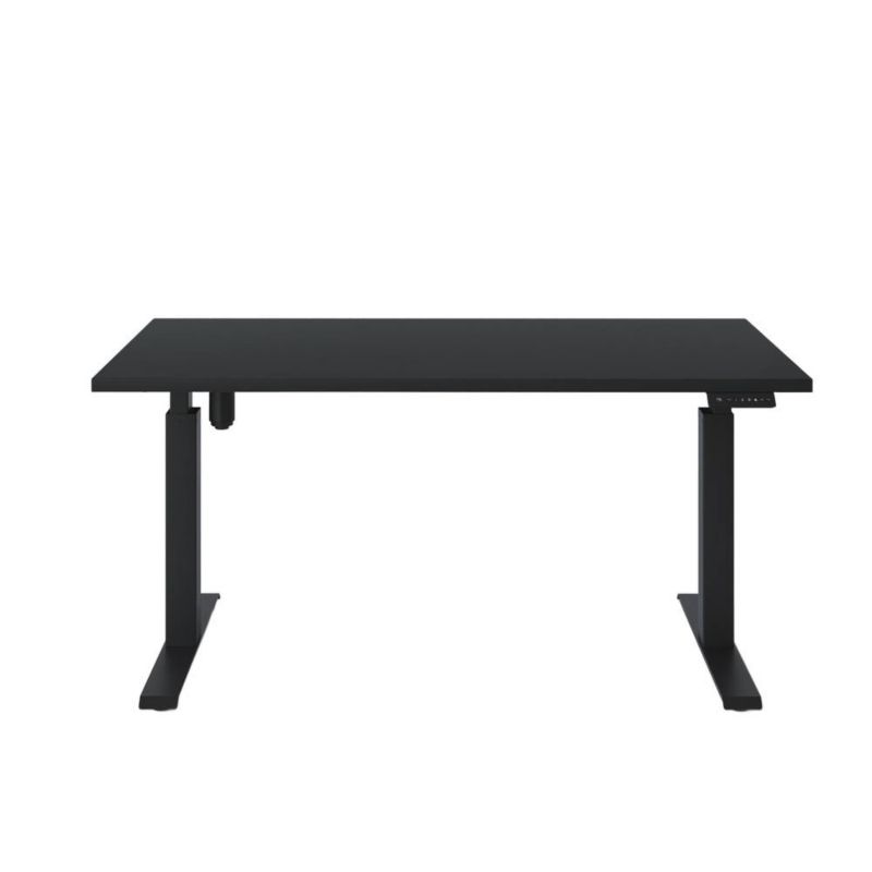 Biurko elektryczne KOLM prostokątny 138 x 80 cm Czarny 1szt.