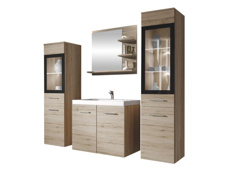 Meble łazienkowe MIRJAN 24 Madrit I z oświetleniem LED san remo 1 kpl.