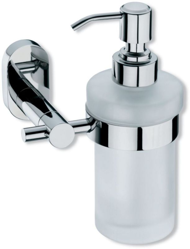 Dozownik do mydła Kela Lucido ścienny stal/szkło 250 ml montaż na klej/śruby 1 szt.