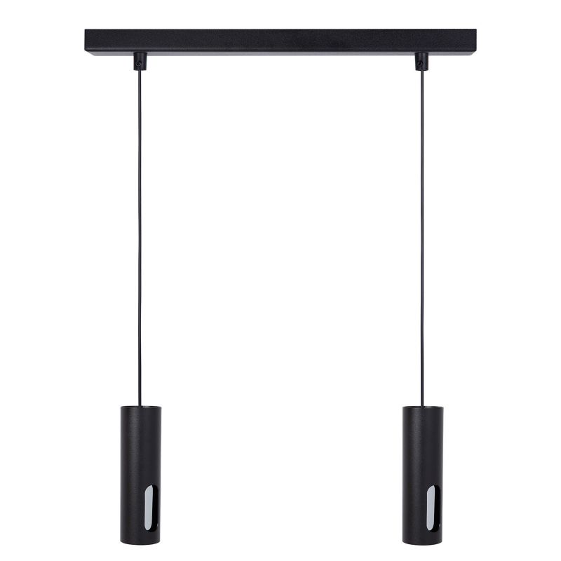 Lampa wisząca Sigma Lighting Flow 4931 czarno-srebrna do kuchni 2xGU10 x 1 szt.