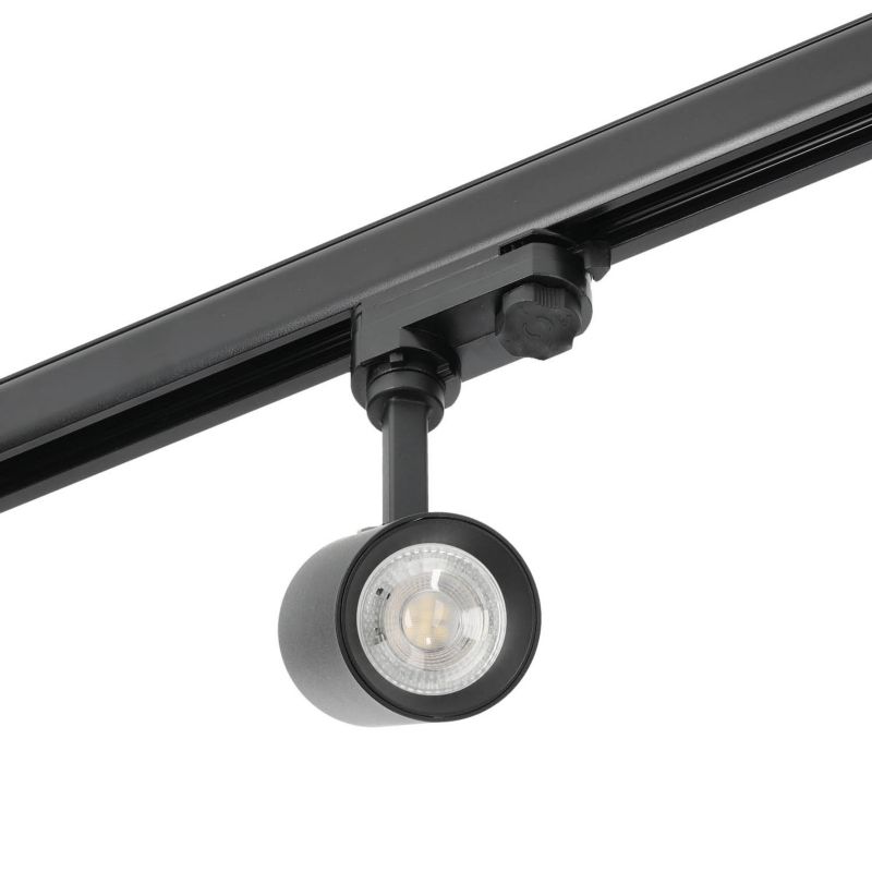 Zestaw szynowy 3-fazowy Kobi 2x1m,3x2m,2x łącznik prosty,1x zasilanie , 2x łącznik "L" , 1x zaślepka, Lampa 11 szt. czarny 1kpl.