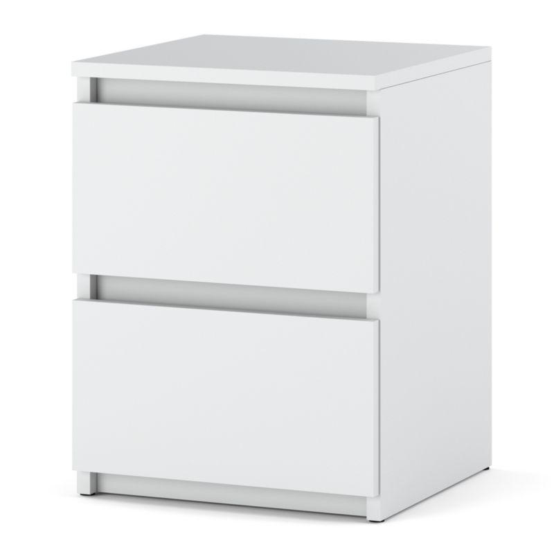 Szafka Nocna Hurtownia-Mebli Szuflady 2 Hugo Max 40cm Biały Mat Biały Mat 40x40x53.5 cm 1szt.