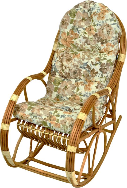 Poduszka na fotel bujany rattanowy AMPO beżowy brązowy 1 szt.