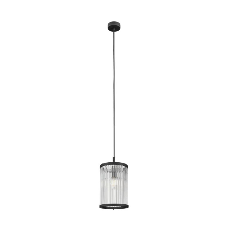 Lampa wisząca Zuma Line Sergio czarny mat-przezroczysty wym: 150 x 15 x 15 cm 1xE14 x 60W 1 szt.