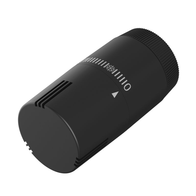 Głowica Termostatyczna Granitan Termostat Do Grzejnika Pokrętło Regulator Temperatury Czarny 1 szt.