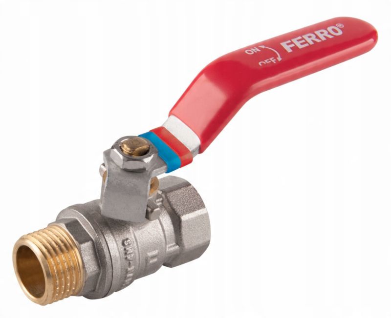 Zawór Ferro kulowy nakrętno-wkrętny z dźwignią 31.75 mm 1 szt.