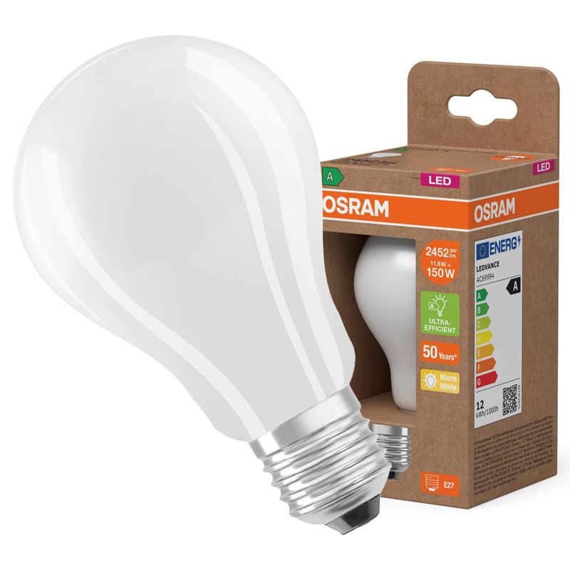 Żarówka LED Osram A70 E27 11.6W 2452lm 2700K 330st Filament 1 szt.