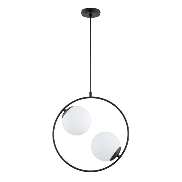 Lampa wisząca Alfa Adino czarna ring 2xE14 x 10W 1 szt.