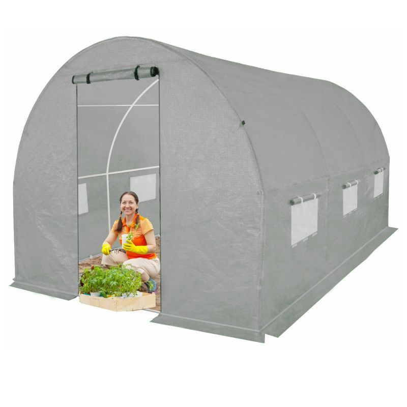 Tunel ogrodowy 4iQ Group 2x4,5m Szary Folia UV 25mm 1szt.