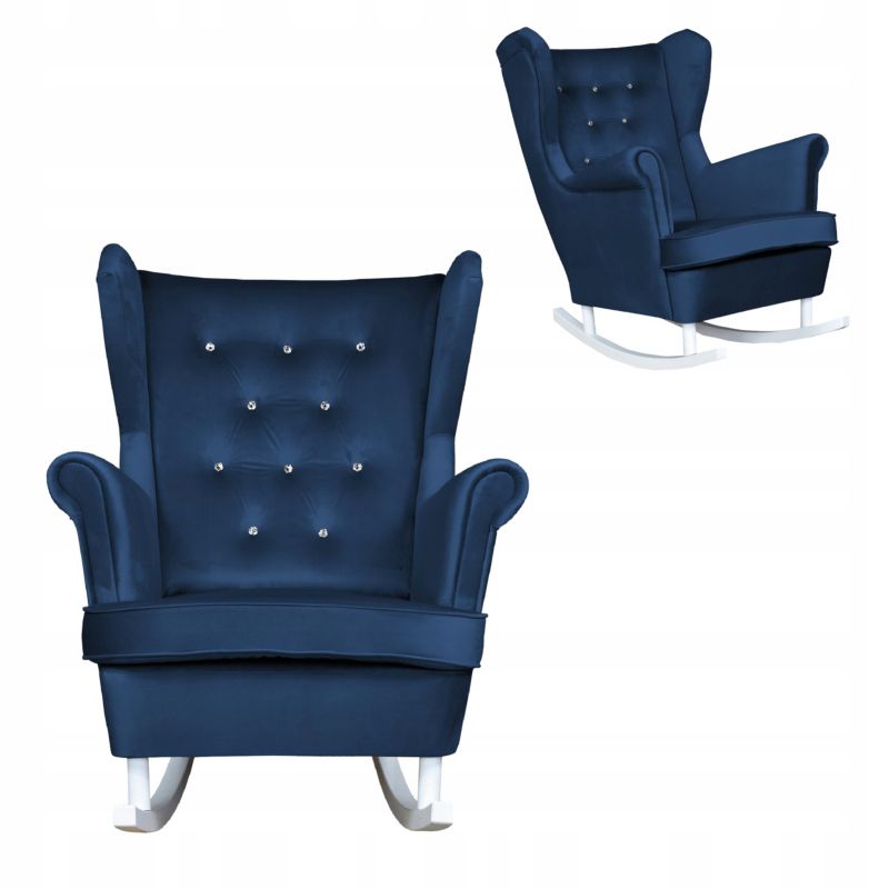 Fotel uszak do salonu bujany Family Meble Diana granat 1szt