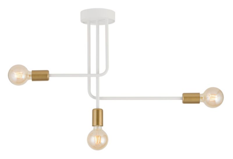 Lampa sufitowa wisząca Sigma Lighting Gino 0195 biało-złota dekoracyjna 3xE27 x 1 szt.