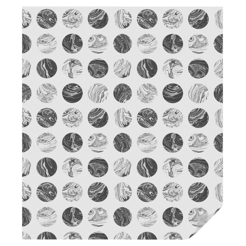 Folia Witrażowa Tulup 100x116 cm Samoprzylepna na Okno Marmurowe okręgi powtarzalne harmonijne 1 rol.