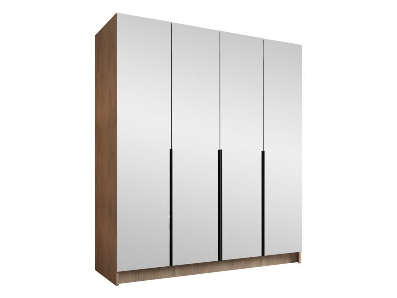 Szafa MIRJAN 24 z lustrem Santi III dąb cremona/czarny 1 szt.