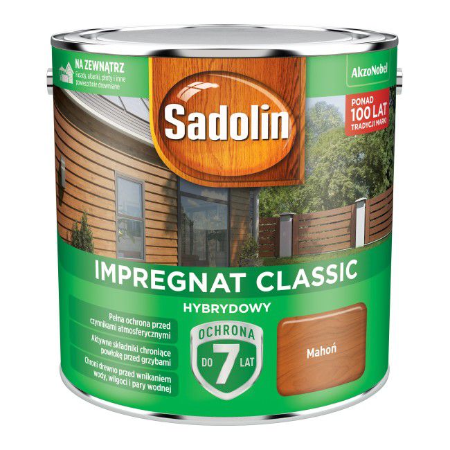 Impregnat do drewna Sadolin Hybrydowy mahoń 2,5 l