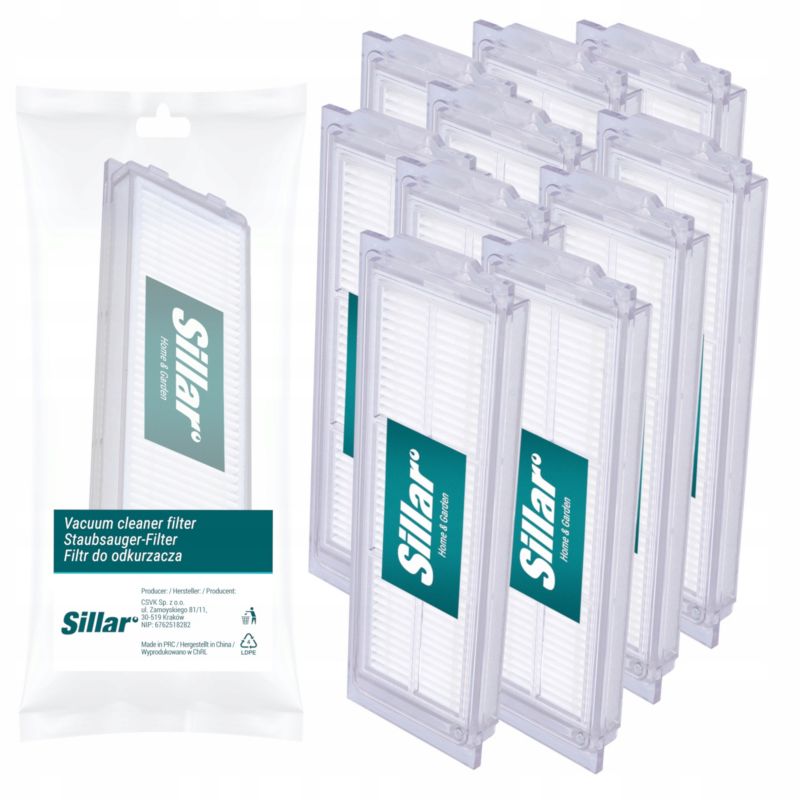 Filtr do odkurzacza, Sillar, wkład, zamiennik do robota sprzatającego Xiaomi Robot Vacuum Mop Pro 2 Pro 2 Lite Robot S1, 10szt
