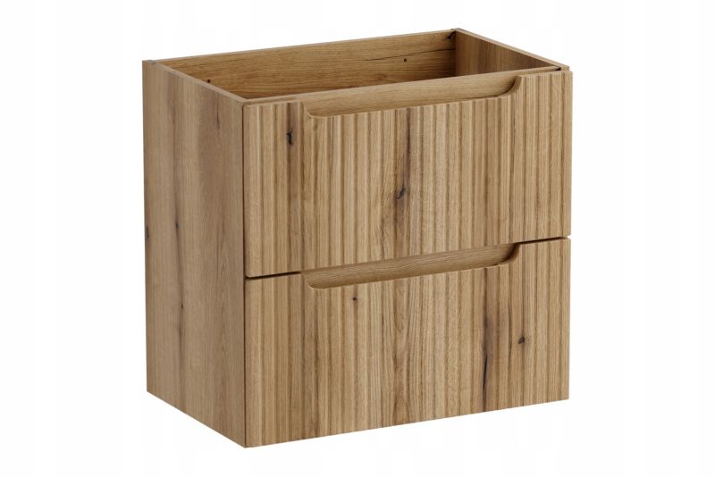 Szafka pod umywalkę Furnidea 60 cm dąb Coast Evoke ryflowana Nova 1 szt.
