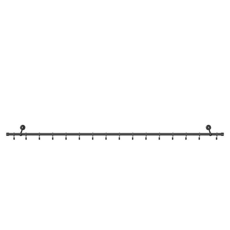 Karnisz pojedynczy Goodhome Kimlos 19 mm 160 cm zaślepka czarny