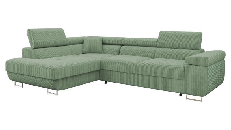 Narożnik z funkcją spania MIRJAN 24 Torezio Sztruks lewy pistacjowy 1 szt.