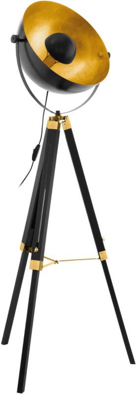 Lampa podłogowa Covaleda 1 x E27 czarno-złota