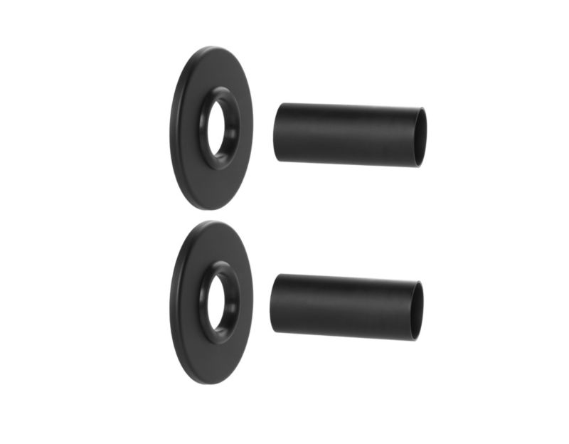 Zestaw maskujący do grzejnika Invena czarny nierdzewny stal + mosiądz osiowy 1 szt.