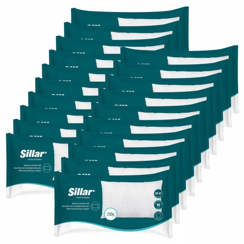 Wkład do pochłaniacza wilgoci, Sillar, osuszacz powietrza, uniwersalny, 250g, 20szt