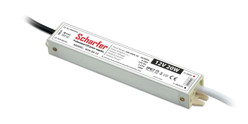 Zasilacz hermetyczny SCHARFER 20W 12V IP67 1.67A uniwersalny Scharfer SCH-20-12 1 szt.