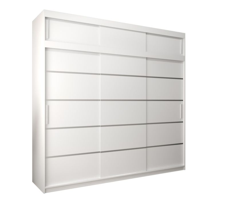 Szafa przesuwna Abiks Verona 1 250 biały + biały z nadstawką 1 szt.