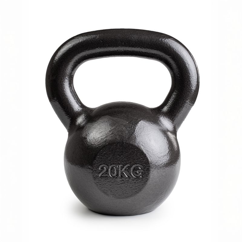 Kettlebell do treningu siłowego Pretorians o wadze 20 kg żeliwny czarny 1 szt.