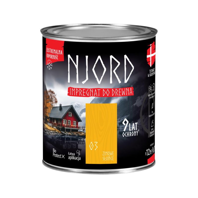 Impregnat do drewna Njord zimowe słońce 0,75 l