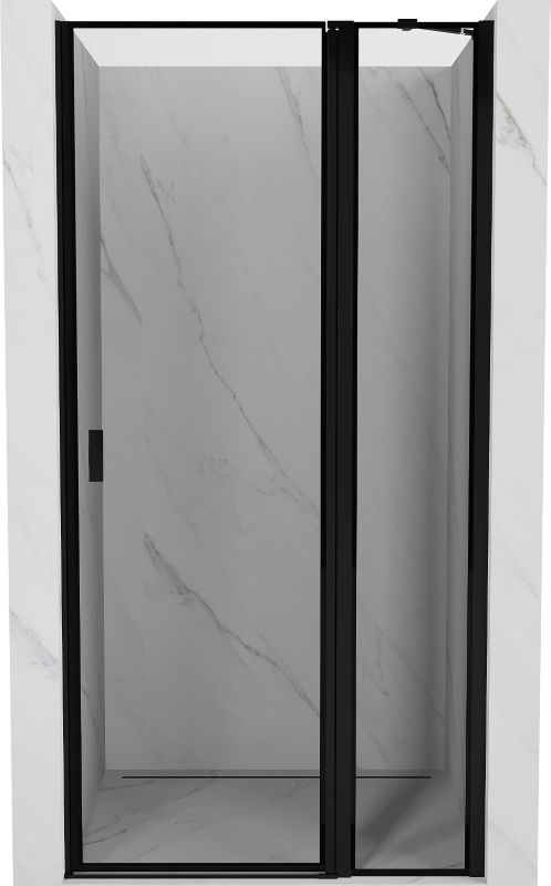 Drzwi prysznicowe uchylne Mexen Mist czarne 115 cm prawa strona 1 szt