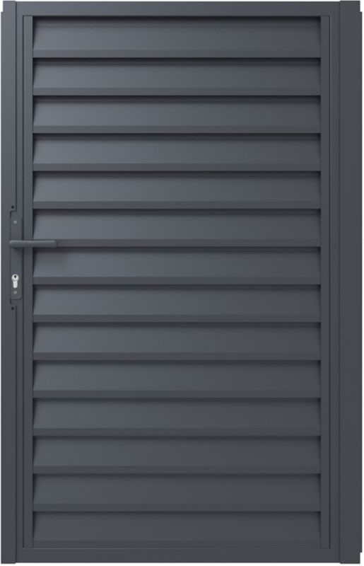 Furtka z zamkiem Polargos Imperial 90 x 150 cm ocynk antracyt prawa