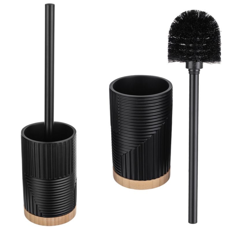 Szczotka Wc KADAX Toaletowa Do Toalety Okrągła Z Pojemnikiem Stojąca Nowoczesny Czarny 1 szt.