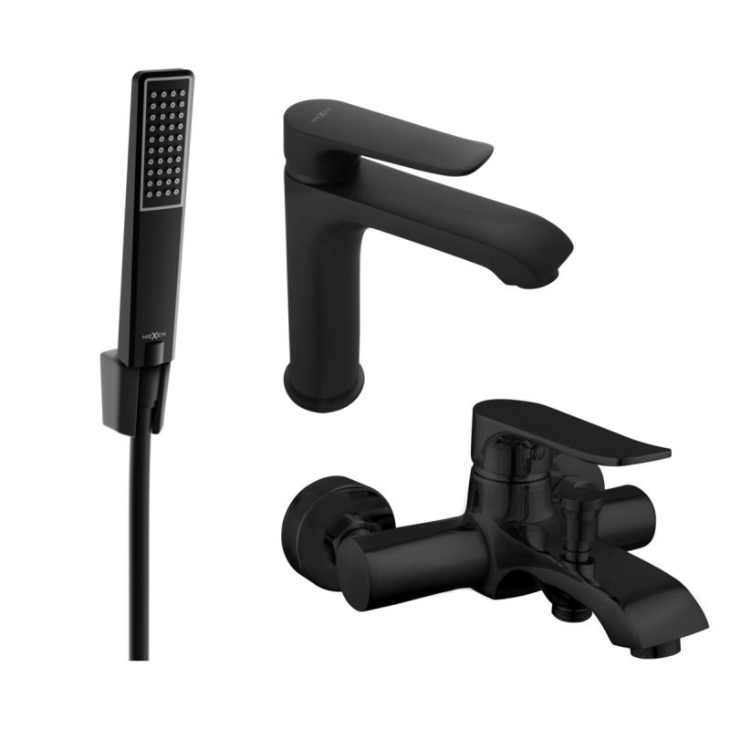 Zestaw wannowy Mexen Pecos czarny 72703R72-70 1 szt.