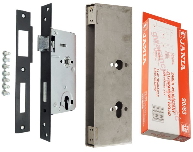 Zamek FEINZ Bramowy Jania Na Wkładkę 90/63 (Z111) Lewy Kaseta 90/63 1 szt.
