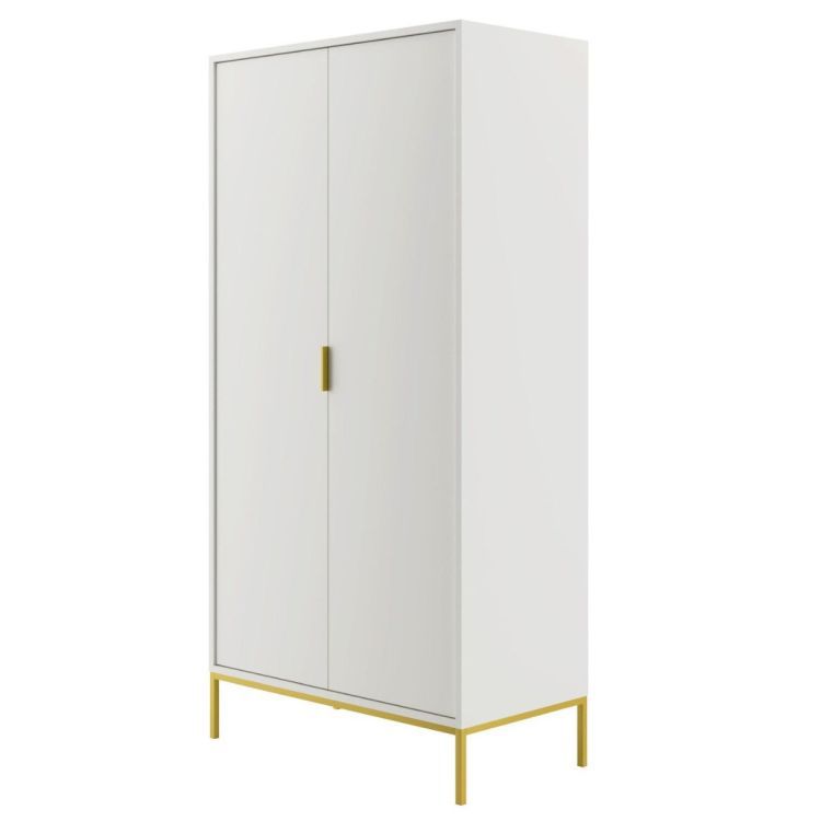 Szafa Kocot Meble AUSTIN biała/złota 1 szt.