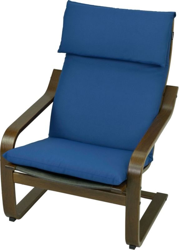 Poduszka na fotel IKEA AMPO niebieski gładki na suwak 1 szt.