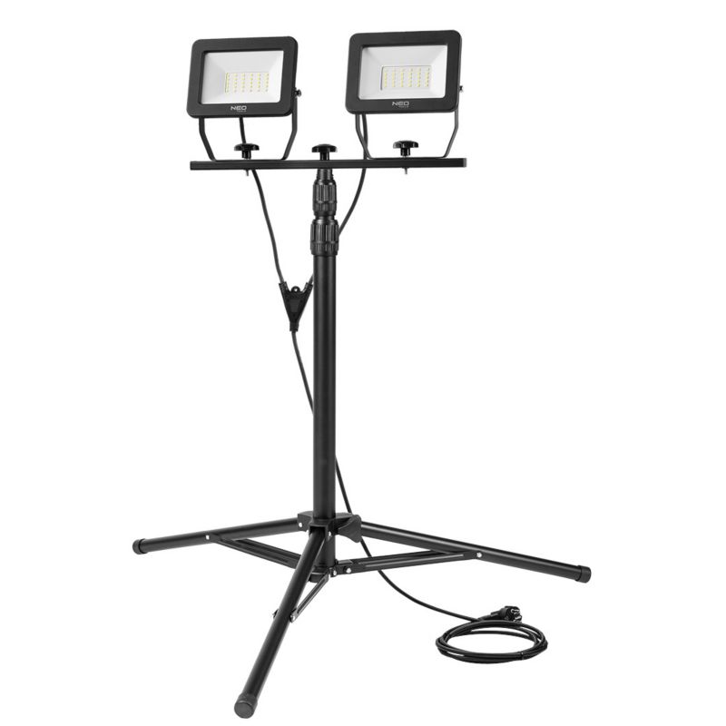 Reflektor NEO TOOLS podwójny 2x50W SMD LED 9000lm na statywie 1.8m 1 szt