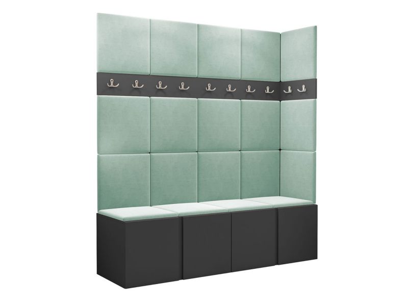 Garderoba MIRJAN 24 Orion II grafit + miętowy 1 kpl.