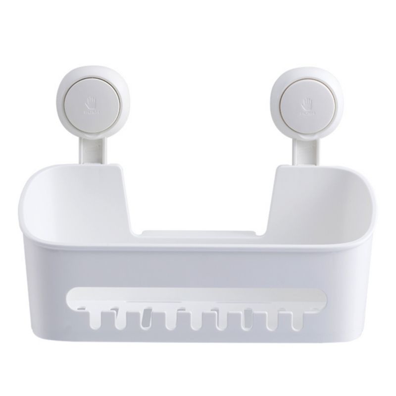 Półka, koszyk łazienkowy LOMI - Yoka Home na przyssawkę biały - 1 szt.