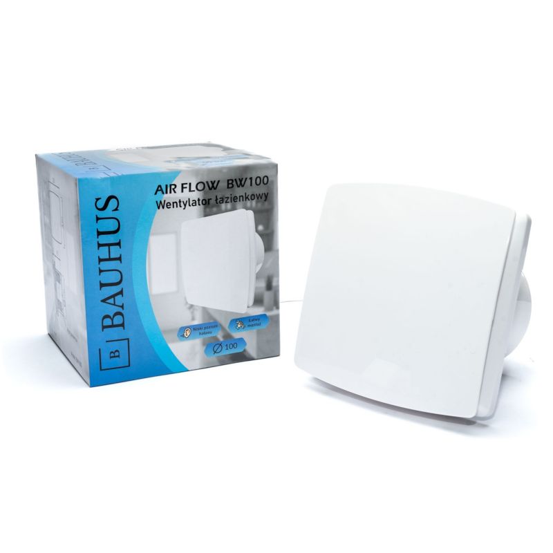Wentylator łazienkowy Bauhus biały cichy, na ścianę 1 szt.