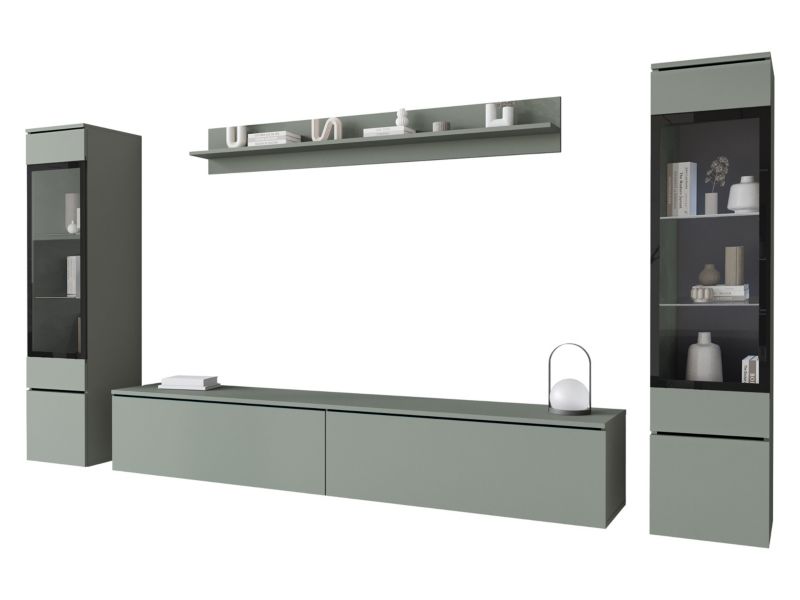 Meblościanka MIRJAN 24 Vera II mglista zieleń 1 kpl.