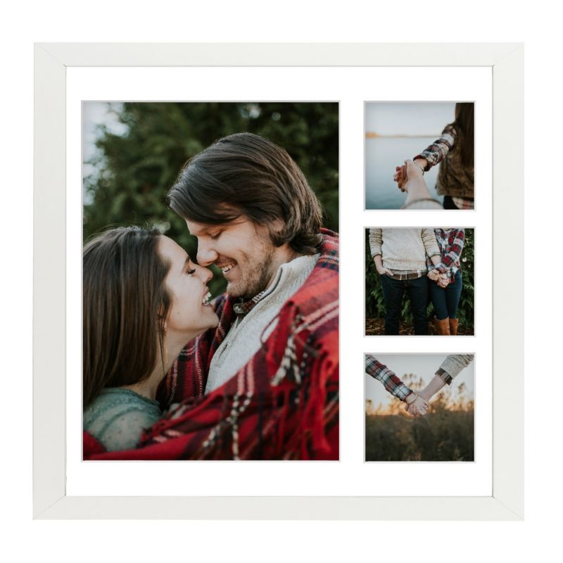 Ramka na 4 zdjęcia Hekla 40x40x4 MDF galeria biały 1szt.