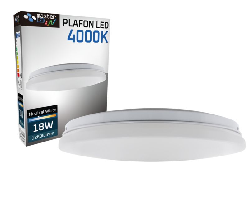 Plafon LED MasterLED ERIK 18W Biały neutralny 4000K IP44 1 szt.
