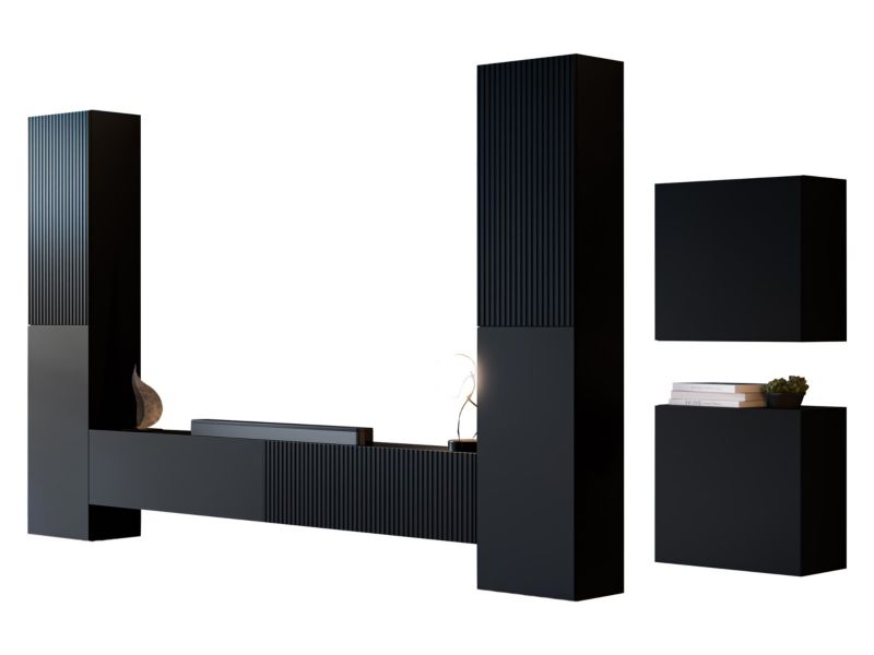 Meblościanka MIRJAN 24 Capital V czarny 1 kpl.