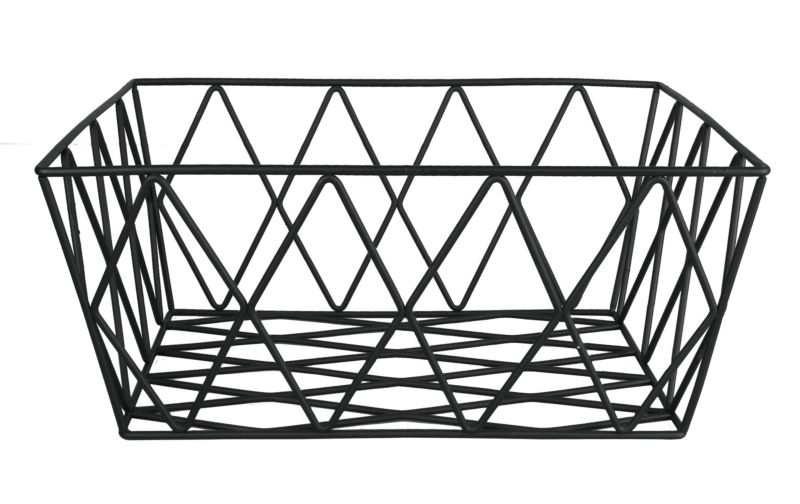 Koszyk łazienkowy Kleine Wolke Slack czarny metalowy design druciany 28x12x19 cm 1 szt.