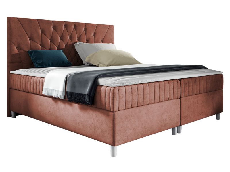 Łóżko kontynentalne MIRJAN 24 Prowansja 160x200 brudny róż 1 szt.