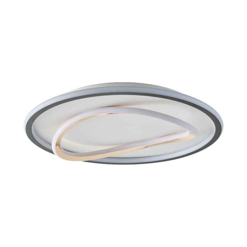 Lampa sufitowa Zuma Line Lens biało-złota-czarna wym: 9 x 50 x 50 cm wbudowany LED 32W 1 szt.